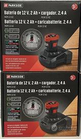 2 Batterie Parkside da 12v 2ah 