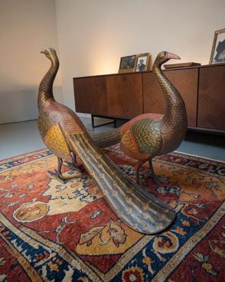 Coppia Opere d'arte Art decò Pavoni 