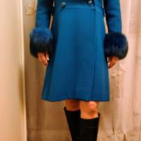 Cappotto sartoriale turchese