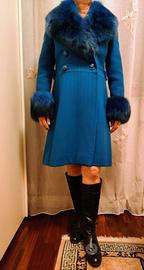 Cappotto sartoriale turchese