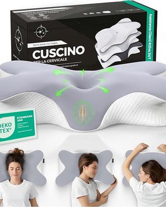 CERVICALFLEX Cuscino Cervicale per Dormire in Memo