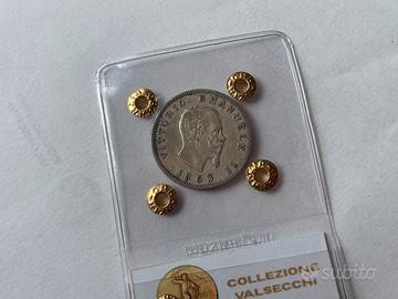 1 Lira 1863 Milano Stemma V.E. II BB+ Valsecchi