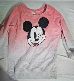 Felpa Terranova Disney Mickey Mouse rosa/grigia sf