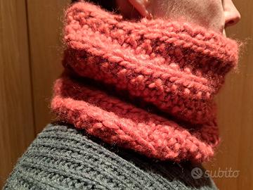 Scaldacollo in lana rosso mattone