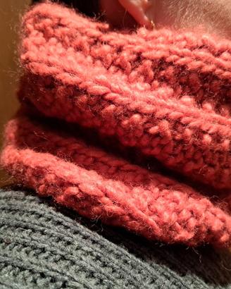 Scaldacollo in lana rosso mattone