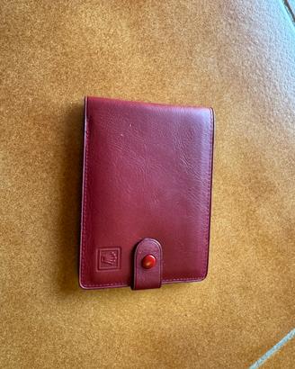 Portafoglio vintage Rolex pelle bordeaux a libro
