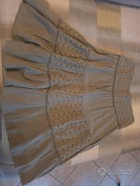 gonna in cotone verde militare Compagnia Italiana 