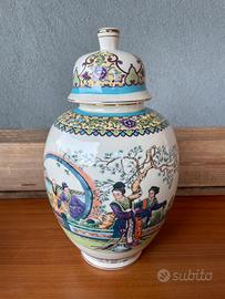 Vaso vintage giapponese in porcellana stile Imari