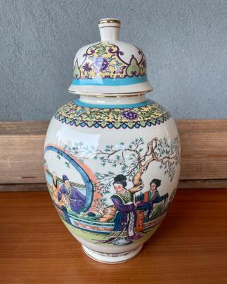Vaso vintage giapponese in porcellana stile Imari