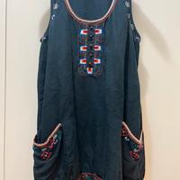 Vestito in lino e cotone