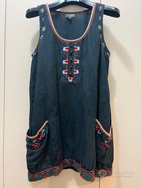 Vestito in lino e cotone