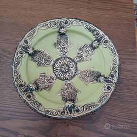 Piatto decorativo marocchino in terracotta