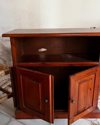 mobile porta tv vintage marrone stile classico