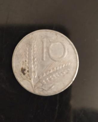 Moneta da 10 Lire anno 1955 Spiga Aratro rarissima