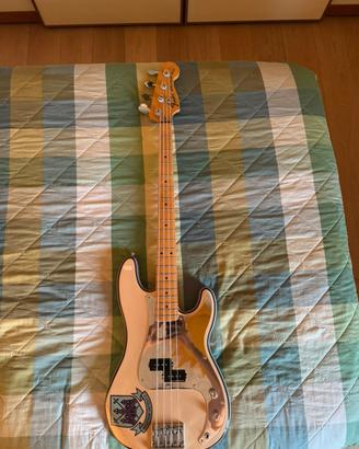 Fender P-Bass Steve Harris signature olympic white