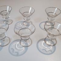 Set di coppe anni 50, triplo perfilo oro.