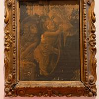 Cornice legno intagliato c/immagine religiosa