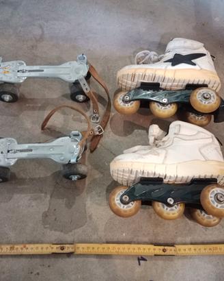 Set di pattini a rotelle vintage, modello FAS, ris