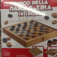 Gioco della Dama e Tria in legno 
