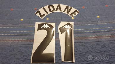 Kit personalizzazione #21 ZINEDINE ZIDANE Juventus