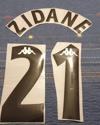 Kit personalizzazione #21 ZINEDINE ZIDANE Juventus