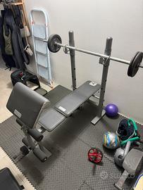 Panca palestra + bilanciere