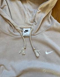 Felpa con cappuccio crop Nike tgl M crema