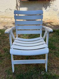 7 sedie da giardino pieghevoli in PVC marca Jung