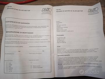 Sospensione pneumatica per camper 