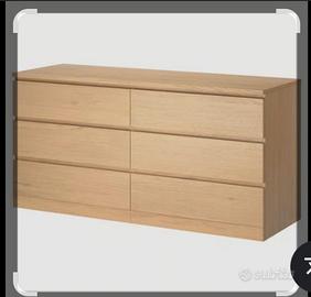 Cassettiera Ikea malm usata