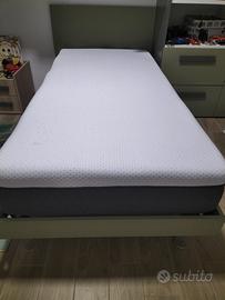 lettino singolo 90x190 con materasso 