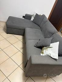 Divano letto angolare con penisola