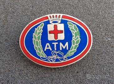 Spilla metallica vintage originale ATM Milano