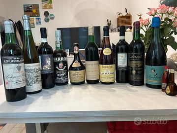 Lotto 11 bottiglie di vino vintage per collezione