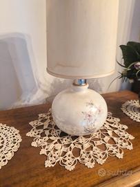 Lampada da Tavolo Vintage in Ceramica Decorata - S