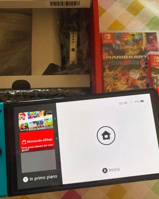 Nintendo Switch OLED (Neon) + 2 giochi super mario