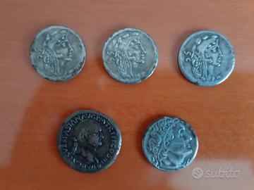 5 riproduzioni monete antiche "Raccolta Perugina"