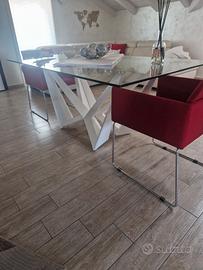 tavolo vetro e 2 poltrone!