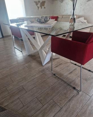 tavolo vetro e 2 poltrone!