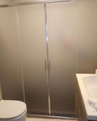 Porta doccia doppia in cristallo L=180 cm