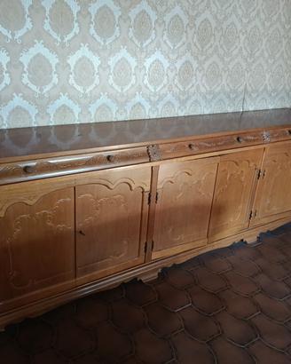 Credenza+tavolo+6sedie+madia in legno 