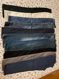 Lotto 11 paia pantaloni e jeans donna taglia 46/48