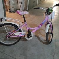 Bicicletta per bambina 20" dai 6 ai 9 anni trattab