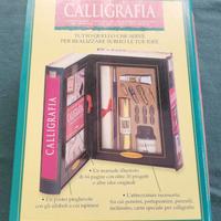 kit con manuale e 2 libri calligrafia