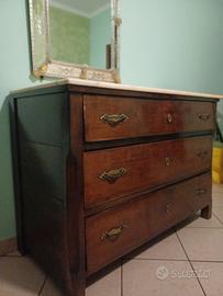 cassettiera top marmo