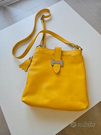 Borsa tracolla donna gialla pelle