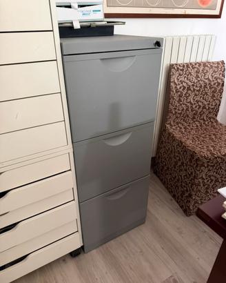 Classificatore Schedario Ikea metallo 3 cassetti