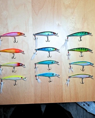 Lotto 12 minnow 9cm 7 Grammi