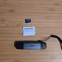 scheda sd samsung e adattatore micro sd usb usb-c
