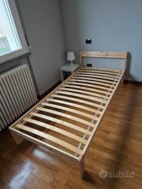 letto singolo Ikea con rete e doghe 
